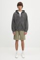 Carhartt WIP cotton sweatshirt Hooded Nelson Jacket I033064.87GD gray