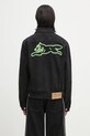 ICECREAM geacă din denim Running Dog Denim Trucker Jacket cu captuseala negru ICD25101