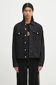 Odzież ICECREAM kurtka jeansowa Running Dog Denim Trucker Jacket ICD25101 czarny