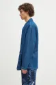 Kenzo linen blend jacket FF55DV1436T1.DM blue SS25