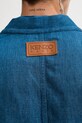 Kenzo kurtka z domieszką lnu FF55DV1436T1.DM niebieski