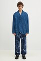 Kenzo kurtka z domieszką lnu FF55DV1436T1.DM
