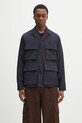 Norse Projects cămașă Mads Travel Light Overshirt lung bleumarin N50.0269.7004