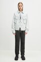Marcelo Burlon geacă din denim Bleach Denim Cargo Jacket Light Blue No CMYE01HS25DEN0014000