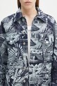 Bavlnená bunda No Problemo Apocalypse Jacquard Trucker Jacket modrá NP7000003