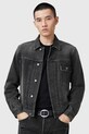 AllSaints geaca jeans JAYGER necaptusit negru M014OC