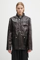 Wales Bonner kurtka skórzana Vision Leather nieocieplane brązowy US25LE11.LE02.899