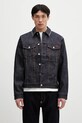 Evisu geacă jeans Classic Raw Denim necaptusit bleumarin 2ESHTM5DJ1042