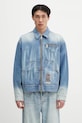 Τζιν μπουφάν Evisu Worker Denim w Emboss Kamon χωρίς κουκούλα μπλε 2ESHTM5DJ1038