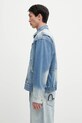 Джинсовая куртка Evisu Worker Denim w Emboss Kamon 2ESHTM5DJ1038 голубой SS25