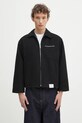 Μάλλινο μπουφάν NEIGHBORHOOD Melton Zip Work Jacket χωρίς μόνωση μαύρο 242ZANH.JKM01