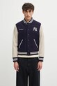 Одяг Вовняна куртка-бомбер Sporty & Rich Champions Wool Varsity OW007623633BL111 темно-синій