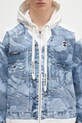 Džínová bunda AAPE Main Light Weight modrá AAPLJM7710XXO