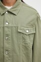 Maison Kitsuné kurtka bawełniana Trucker zielony OM02103WD4012