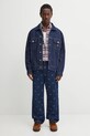 Maison Kitsuné giacca di jeans Trucker OM02103WW0081 blu navy