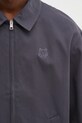 Maison Kitsuné giacca in cotone Elasticated Zipped grigio OM02122WW9028