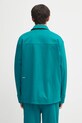 Одяг Бавовняна сорочка Pangaia DNA Interlock Jacket 10002444 бірюзовий
