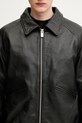1017 ALYX 9SM kurtka skórzana Leather varsity czarny AAMOU0545LE01