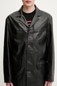 1017 ALYX 9SM kurtka skórzana Four button leather czarny AAMOU0548LE01