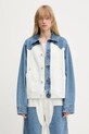 Rifľová bunda Aries Patchwork Western Carpenter Jacket AR7030503 modrá SS25