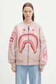 A Bathing Ape kurtka bomber Shark nylon twill 1K80241005 różowy SS25