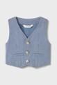 Дитяча безрукавка з домішкою льону Mayoral Newborn тканина блакитний 1394.1K.Newborn.PPYH