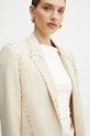Μπλέιζερ με μίγμα μαλλιού Forte Forte μπεζ 13529bis.my.jacket