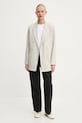 Bruuns Bazaar blazer con aggiunta di lana BBW4204 beige SS25