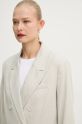 Bruuns Bazaar blazer con aggiunta di lana beige BBW4204