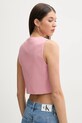 Oblačila Telovnik MSGM 3841MDW01.257106 roza