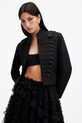 Μάλλινο σακάκι AllSaints RUMMY μαλλί μαύρο W029OC