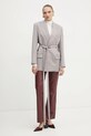 Vlnené sako Victoria Beckham látka sivá 1125WJK006092A