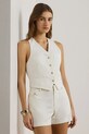 Bavlnená vesta Lauren Ralph Lauren pletenina biela 200957263