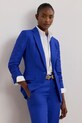 Λινό πανωφόρι Lauren Ralph Lauren πλεκτό ύφασμα μπλε 200957331