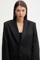 MM6 Maison Margiela blazer con aggiunta di lana S52BN0136.M35153 nero