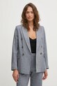 OUI giacca in lino misto blu 91870