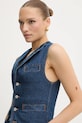 Pinko kamizelka jeansowa REIMAGINE by Patrick Mcdowell niebieski 105072.A2JW