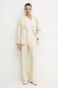 Weekend Max Mara marynarka lniana 2515041012600 beżowy SS25