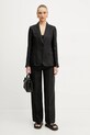 Ľanové sako Weekend Max Mara 2515041012600 čierna SS25