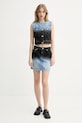 Rifľová vesta Moschino Jeans 1002.3719 modrá SS25