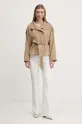 HUGO cappotto con aggiunta di lino 50536642 beige SS25