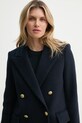 Vlněný kabát ZADIG&VOLTAIRE námořnická modř WWCO01218.404