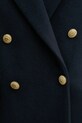 Vlněný kabát ZADIG&VOLTAIRE WWCO01218.404 námořnická modř
