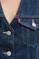 Levi's vestă din denim LOOSE VEST H125 001T9 bleumarin