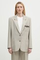 Coperni sacou Belted Pocket Tailored cu captuseala bej COPV69F3004