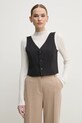 Γιλέκο Calvin Klein Jeans πλεκτό ύφασμα μαύρο J20J225321