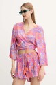 Guess camasa de plaja E5GH01.WH3X2 portocaliu SS25