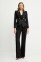 Elisabetta Franchi len blézer GI16252E2 fekete SS25