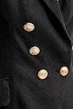 Λινό πανωφόρι Elisabetta Franchi GI16252E2 μαύρο