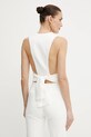 Abbigliamento Elisabetta Franchi gilet in lino GL00552E2 bianco